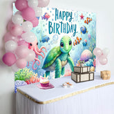 Lofaris Turtles Ocean Exploration Birthday Party Backdrop